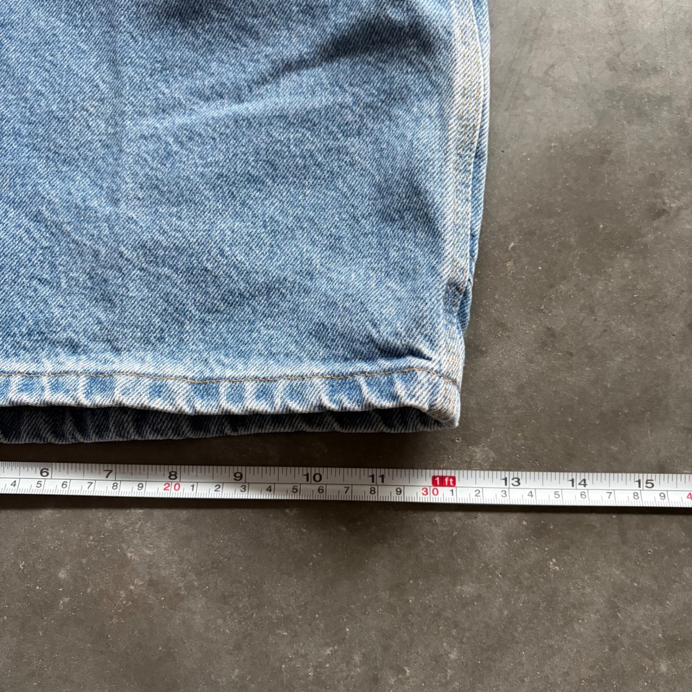Carhartt Mens Denim Carpenter Shorts Blue Loose Fit Workwear Size 36 - Picture 4 of 5